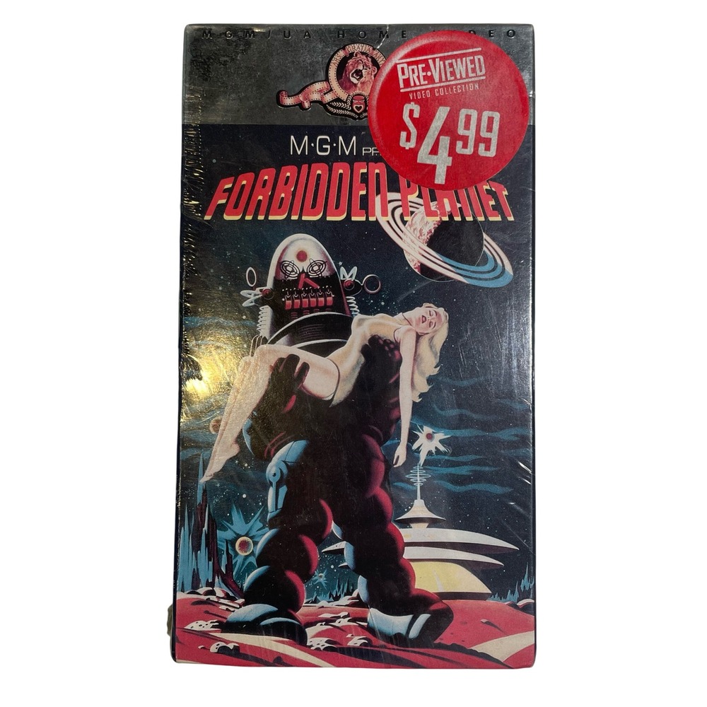 Forbidden Planet VHS Tape Blockbuster Re-sealed MGM Sci-Fi‎ Movie Cult Classic